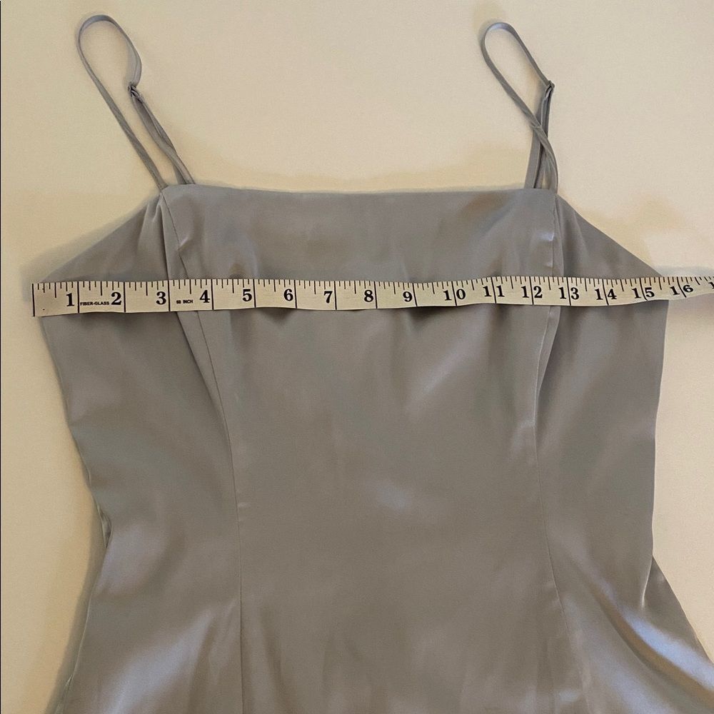 Sunday Best Shimmer Satin Squareneck Micro Dress Size 6 - Picture 15 of 16
